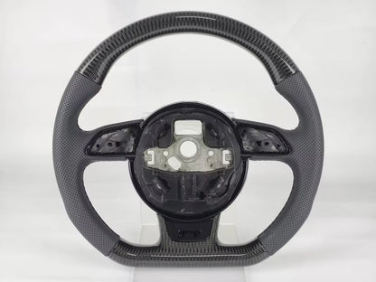 SENCH Customized Carbon Fiber Car Steering Wheel for Audi B8 B9 A4 A5 A3 A6 Q3 Q5