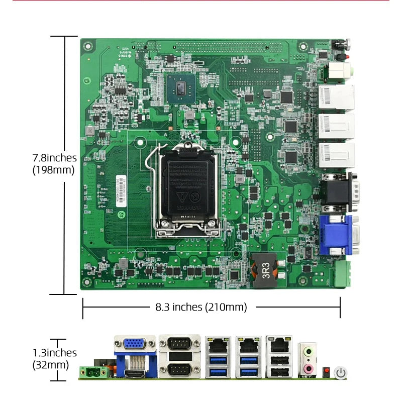 New Mini ITX Motherboard LGA1151 Intel H110 Chip 6th/7th Gen DDR4 Double Channel 32GB Server Industrial X86 Motherboard