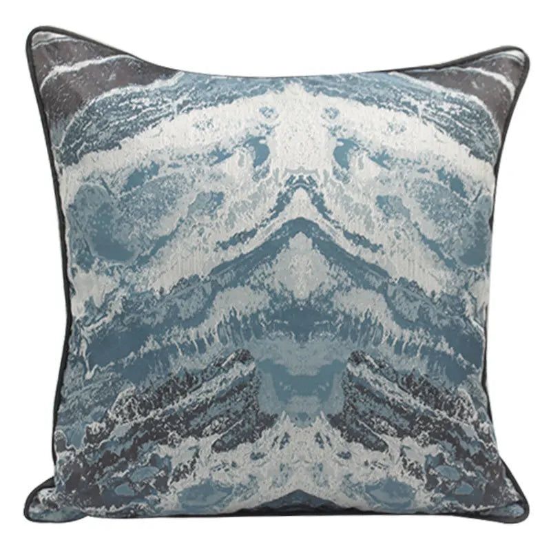24" 22" 20" 18" Throw Pillow Covers Luxury Jacquard Marble Cushion Cover Brown Sliver Modern Decorative Pillow Cover