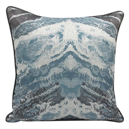 24" 22" 20" 18" Throw Pillow Covers Luxury Jacquard Marble Cushion Cover Brown Sliver Modern Decorative Pillow Cover