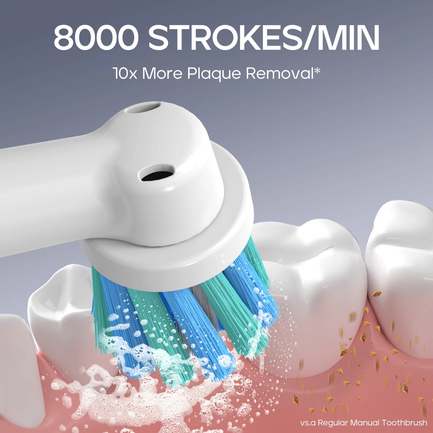 SEAGO Rotating Electric Toothbrush 30 Days Lasting Adults Smart Tooth Brush 8000 Strokes/Min 700mAh Lithium Battery IPX7 SG2603