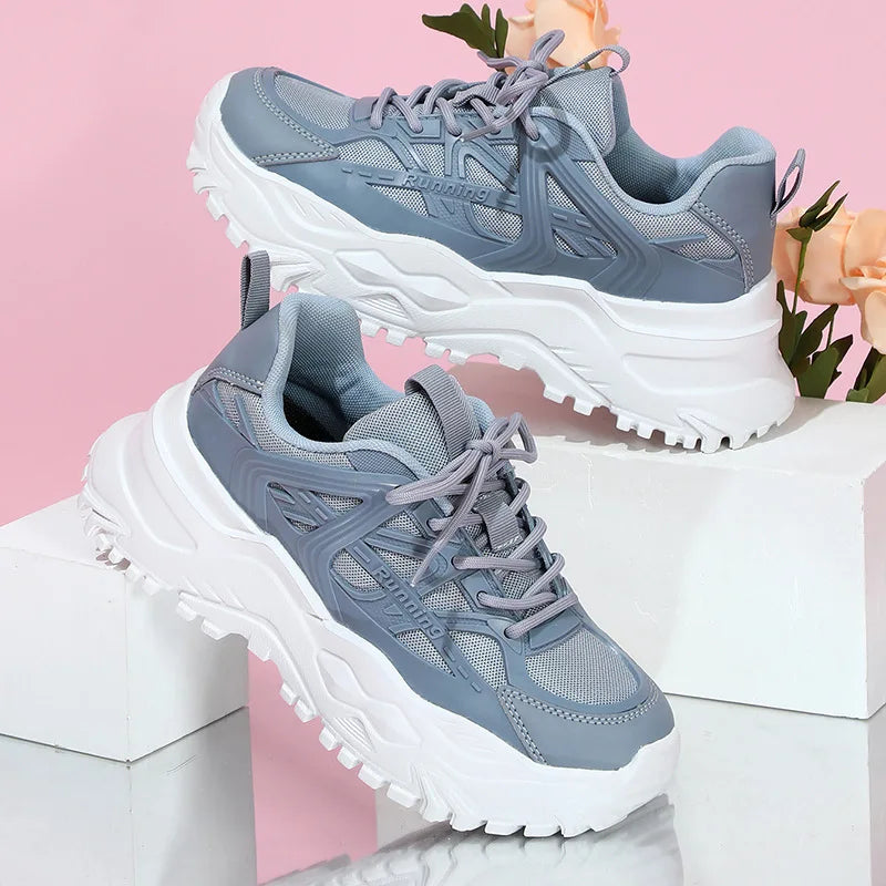 Women's & Men's 2026 Lighted Summer Platform Flat White Pink Casual Trainers Chunky Sport Sneakers Running Walking Shoes