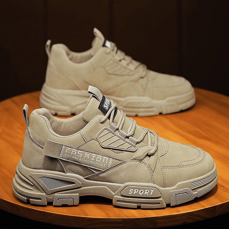 Y Men's Shoes New Breathable Cargo Shoes Men's Versatile Platform Soles Construction Site Working Footwear Sports Board Shoes