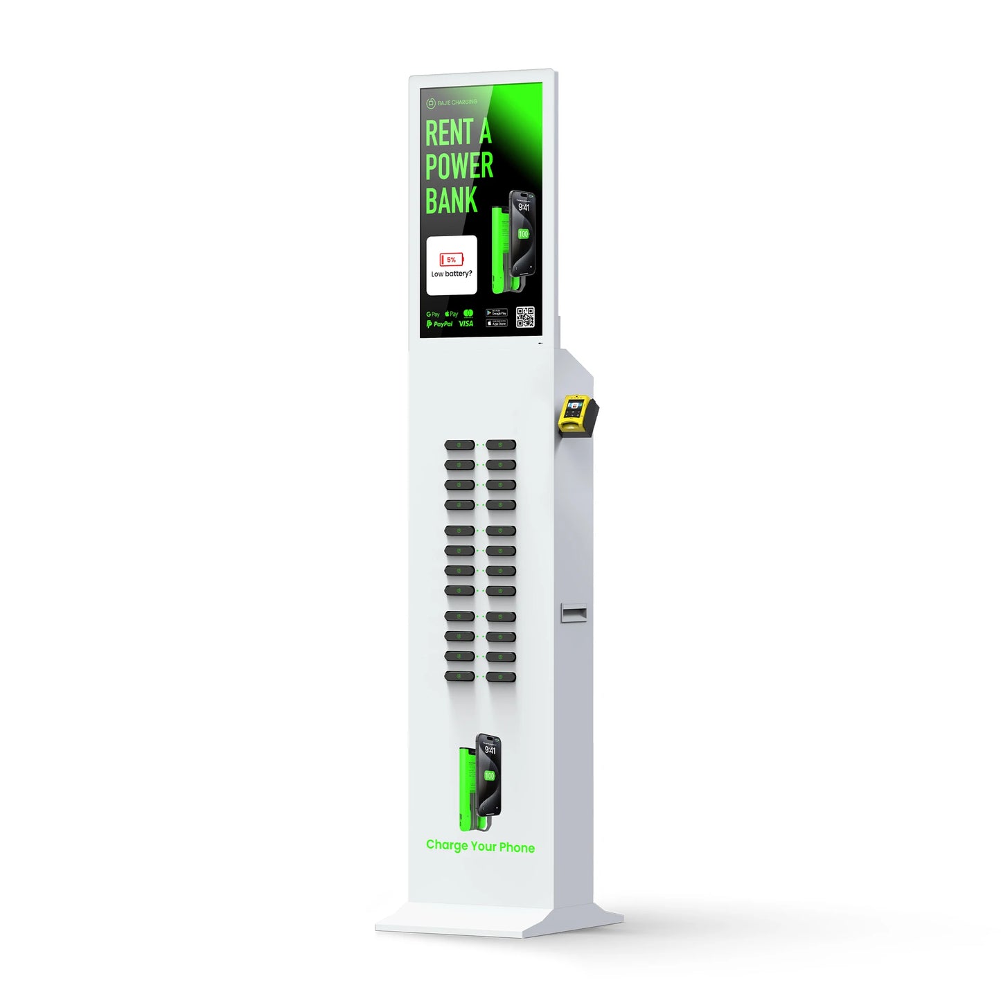 24 Slot Fast Charging Station Rental Electric PD Function Type-C Port Power Bank Docking Station Charge  Vending Machine