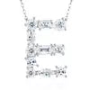 Pass Diamond Tester Letter C Multi Cut VVS Moissanite Necklace 925 Silver Platinum Plated Elegant Fine Jewelry Necklace