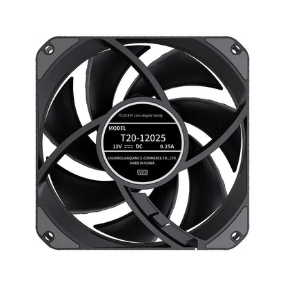TEUCER T20 Industrial Grade 12V 4Pin 2500RPM PC Case Radiator Fan Ball Bearing High Wind Pressure Cooling Fans S-FDB