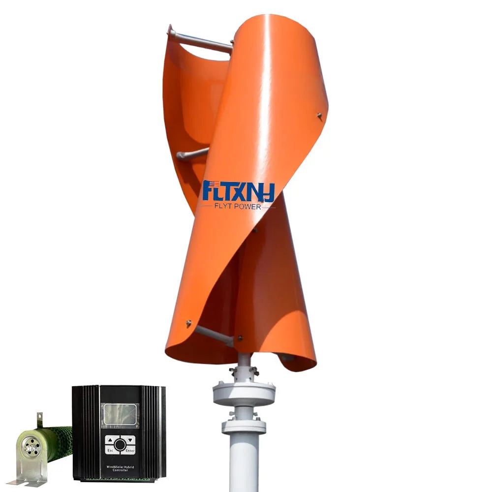 Hot Sale Roof Mount Residential 2000w12/24/ 48v 96v Vertical Axis Efficient Wind Turbine Generator for Home Use 1000w 3kw