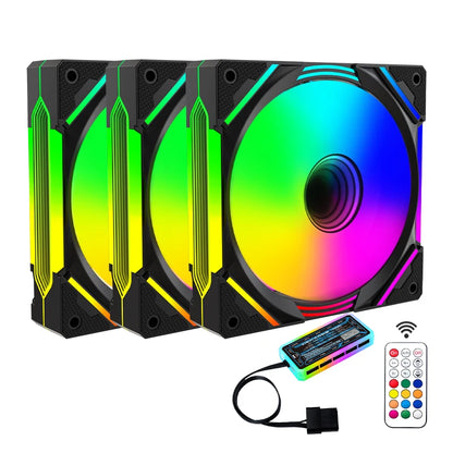 Lovingcool Best Selling OEM 120mm Argb Cooling Fan Gaming PC Case Cpu Cooler Fan ARGB SYNC Fan Controller PC for Desktop PC