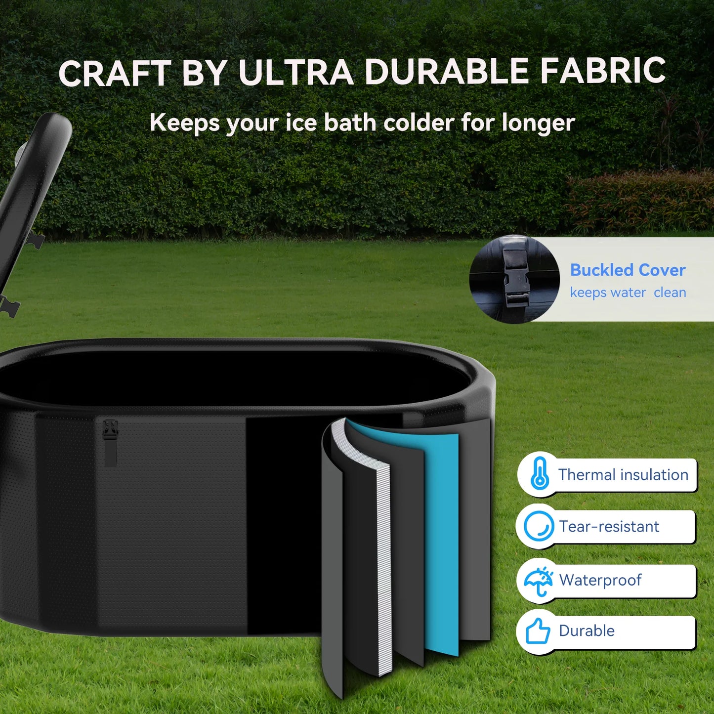 High-Efficiency Small Cold Plunge Tubs Recovery Barrel Recovery Bath Inflatable Baths Ice Bath Pod Ice Bathtub