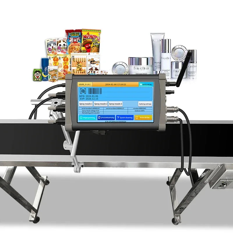 MASIJET Automatic TIJ 2.5 Inkjet Printer New Expiration Date for Batch Label and Plastic Bottle Coding Card Printer