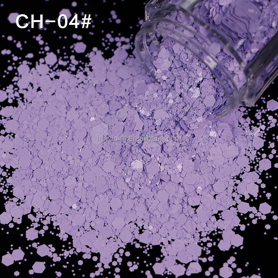 Bulk KG Bag Holographic Macaron Glitters Solvent Resistant Polyester Chunky Glitter for Resin Craft Tumbler Snowglobe