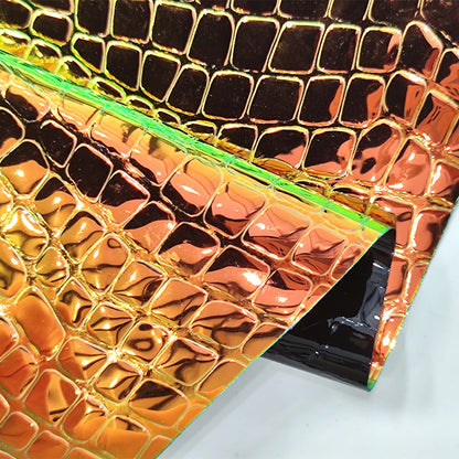 30cmx135cm Roll Holographic Stone Embossed Pattern Faux Leather Leatherette Fabric Synthetic Leather for  Making Bag Shoes Craft