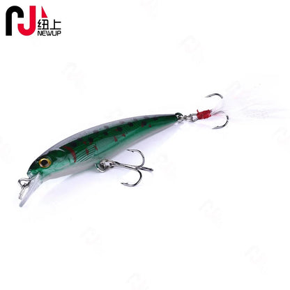Hot Minnow 9CM 8G Japan Iscas Minnow Feather Hook Set Fishing Lures