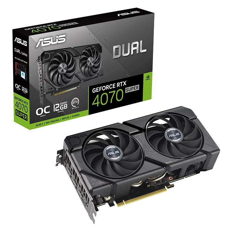 Used ASUS ROG Strix GeForce RTX 4070 SUPER 12GB GDDR6X OC Edition Gaming Graphics Card with AI Design Intelligent Learning GPU