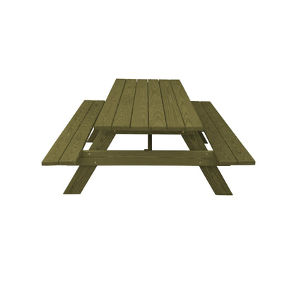 HMS 94 Green Solid Teak Wood Outdoor Picnic Table Portable Folding Furniture for Courtyard Kitchen Dining Made with Glass