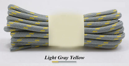 1Pair outdoor sport round shoelaces for boots hiking slip rope shoe laces sneakers shoelace strings100/120/140/160CM 19 Colors