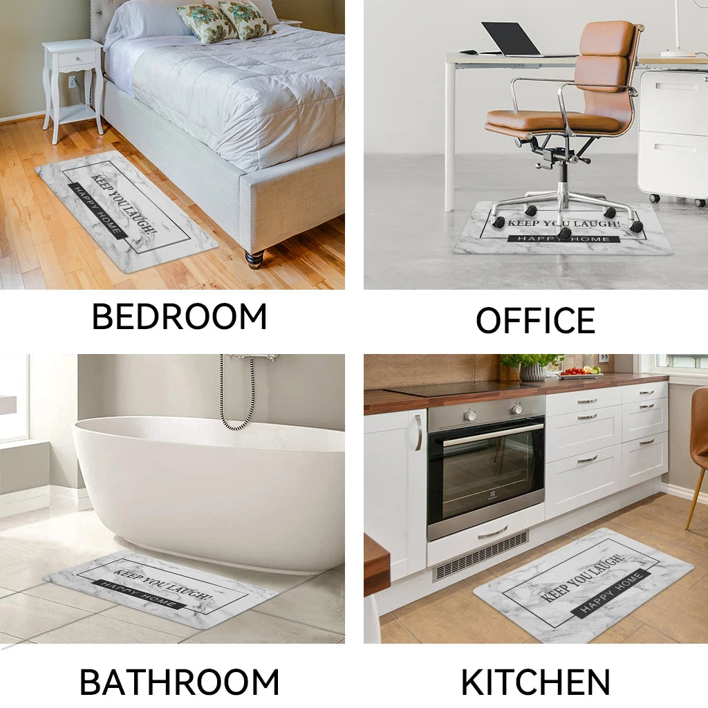 Custom Kitchen Floor Mat Full PVC Rug for Kitchen Household Waterproof Comfortable Anti Fatigue Floor Mats