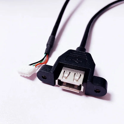 Panel Mount USB Female with Screw to JST 2.0MM Header Wire Harness Usb Cable