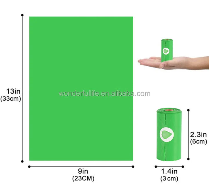 OEM  ODM Pet Poop Bag Eco Corn Starch Poop Bag Dog Poop Bags Biodegradable for Dogs
