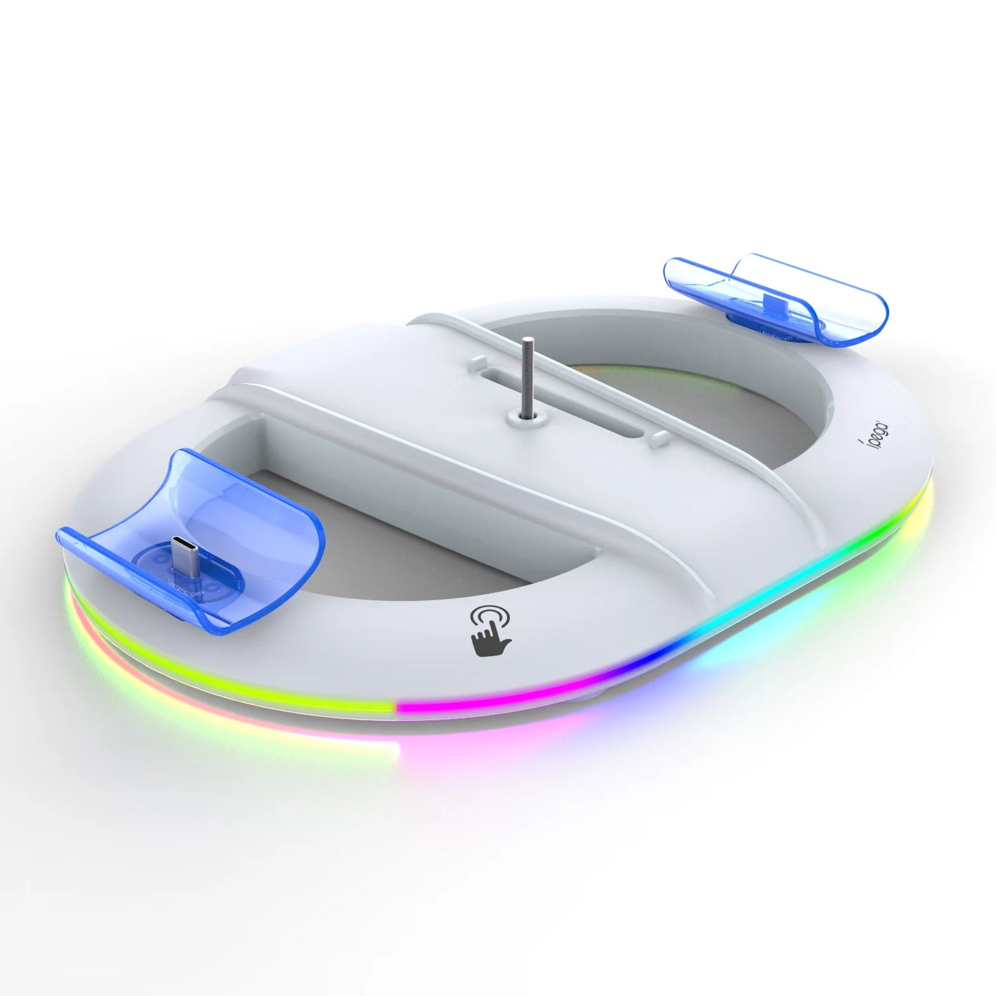 With 14 RGB Lighting  2 Type C Charging Port Vertical Stand Charging Dock for Ps5/ps5 Slim Console Charger