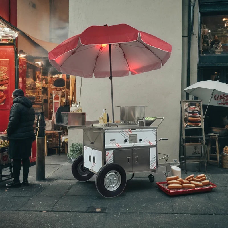Hot Sale Cheap Mobile Food Truck Mobile Bar Pizza Coffee Carts BBQ Concession Trailers Food Truck With Full Kitchen Hot Dog Cart