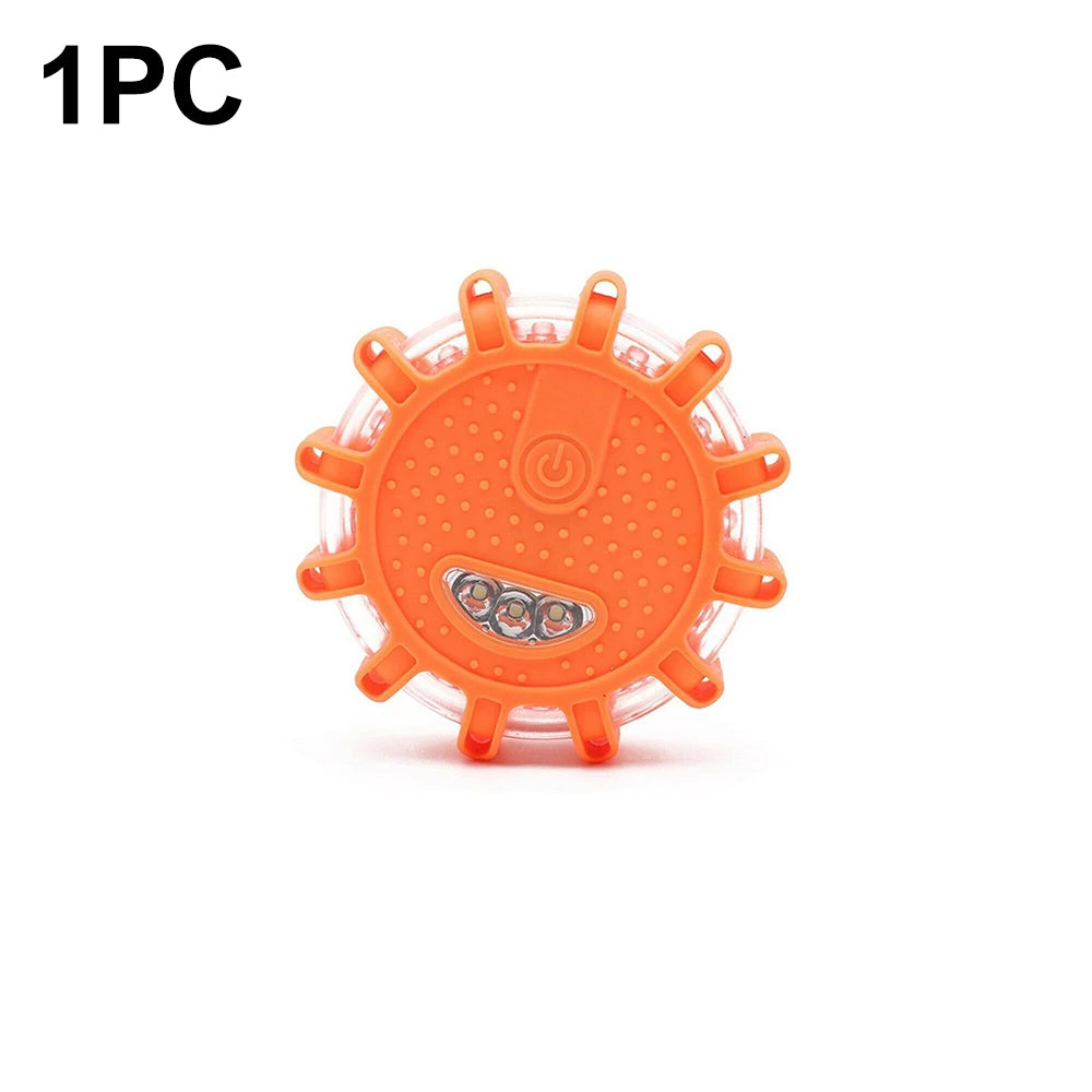 2PCS 3PCS 6PCS Car Emergency Strobe Flashing Warning Light Roof Road Safety Lamp Roadside Orange Beacon Magnetic Base Light
