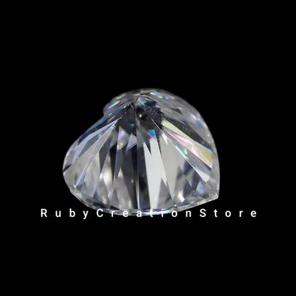 High Quality Polished White Heart Shape Moissanite Loose Stone VVS1 Clarity Gemstone Test Positive for Jewelry Making 3mm