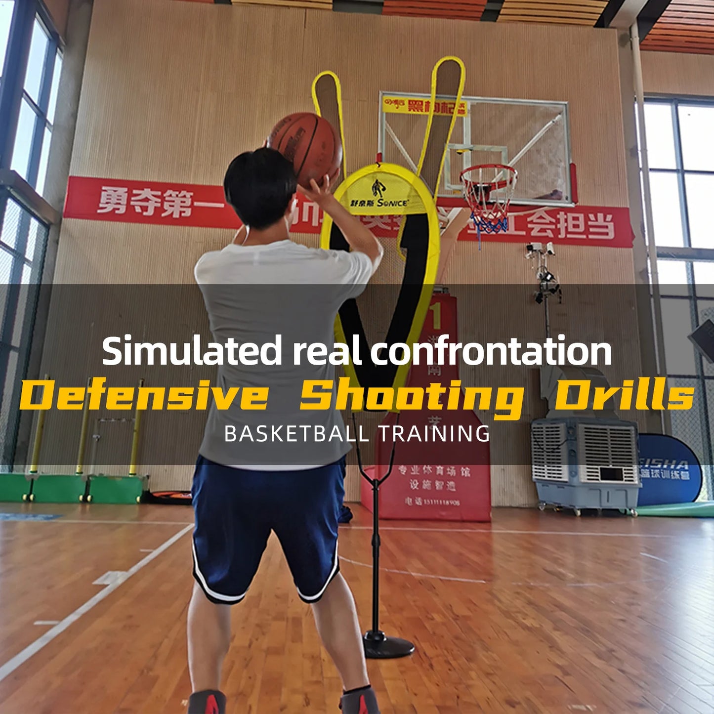 Customisable Defender Basketball Training Net Obstacles Height Adjustable Collapsible Basketball Defender Dummy