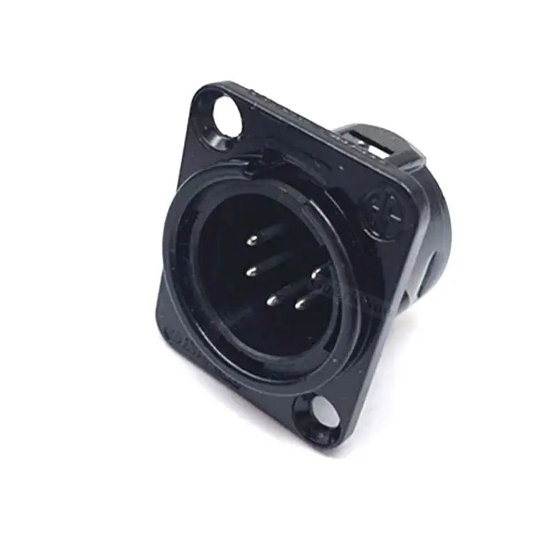 1pcs 3,4,5,6,7 pin Male/Female Black/Silver Metal Square XLR Speaker Panel mount socket Connector