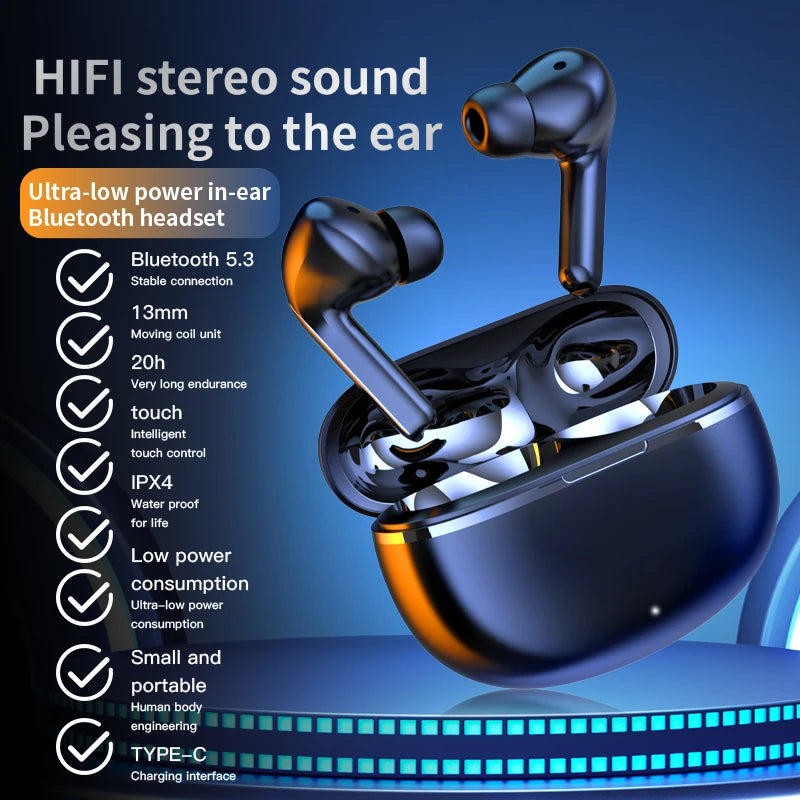 EONLINE 3D AIR 7 Mini Ear Buds Wireless Earbuds for Android Phones Ear Buds Wireless Ear Buds V5.3 Waterproof Noise Cancellation