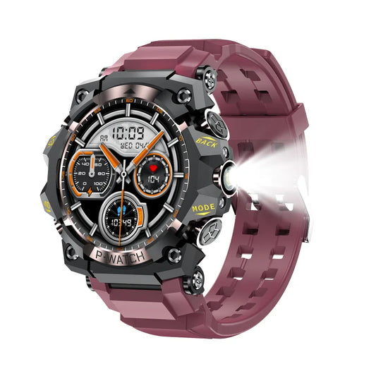 PG222 2025 Outdoor Sports Smart Watch GPS Navigation Compass IP68 Waterproof Fitness Tracker for IPhone/iPad Remote Control Call