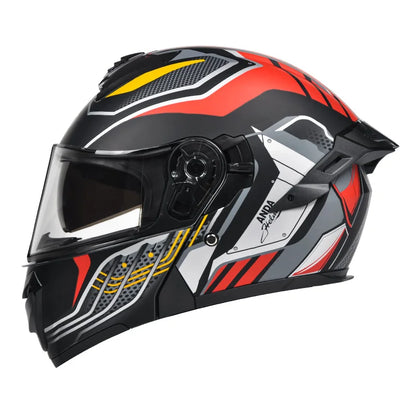 New Unisex Motorcycle Flip up Helmet ABS Safety Modular All Seasons 1 Year Warranty AD Dual Visor Unisex Cascos Para Moto Helmet