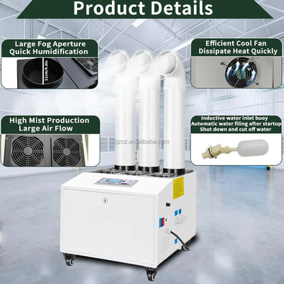 42L/H Commercial Ultrasonic Humidifier for Supermarket Air Curtain Cabinet Food Preservation