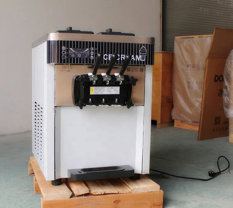 YINSHUO BQC-1800 3 Flavor MAQUINA DE HELADOS SOFT Table Top  Frigomat Ice Cream Machine
