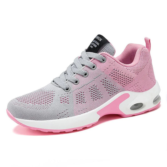 Women's Lightweight Breathable Lace-Up Sport Shoes Casual Outdoor Anti-Slip Sneakers with round Toe for Winter Wholesale
