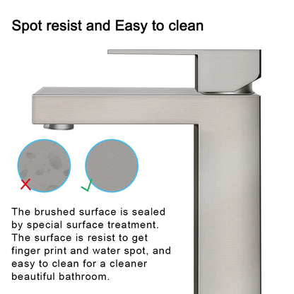 Single Hole CUPC Brushed Nickel Bathroom Healthy Brass Basin Faucet Stocks in USA