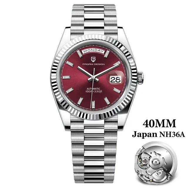 PAGANI DESIGN Luxury NH36 Retro Watches 10Bar Waterproof 1783 Double Calendar 40MM Men Mechanical Watches Relogio Masculino