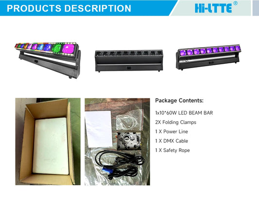 10x60W RGBW 4in1 LED Stage Wash Light Bar DMX Versatility Strobe Pixel Beam bar Moving Head Light RGB Led Pixel bar Light by PDG ibma