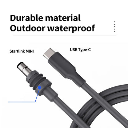 Waterproof Starlink Mini USB C to DC Power Cable 100W PD Source 5A Fast Charging PVC Jacket 12 Months Warranty