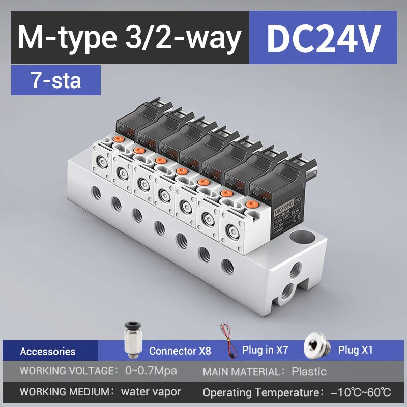 Highend 3/2 Way Direct Acting Mini Solenoid Valve 24v 10mm L/M/G-type Vacuum  Plastic Mini Sock Knitting Solenoid Valve