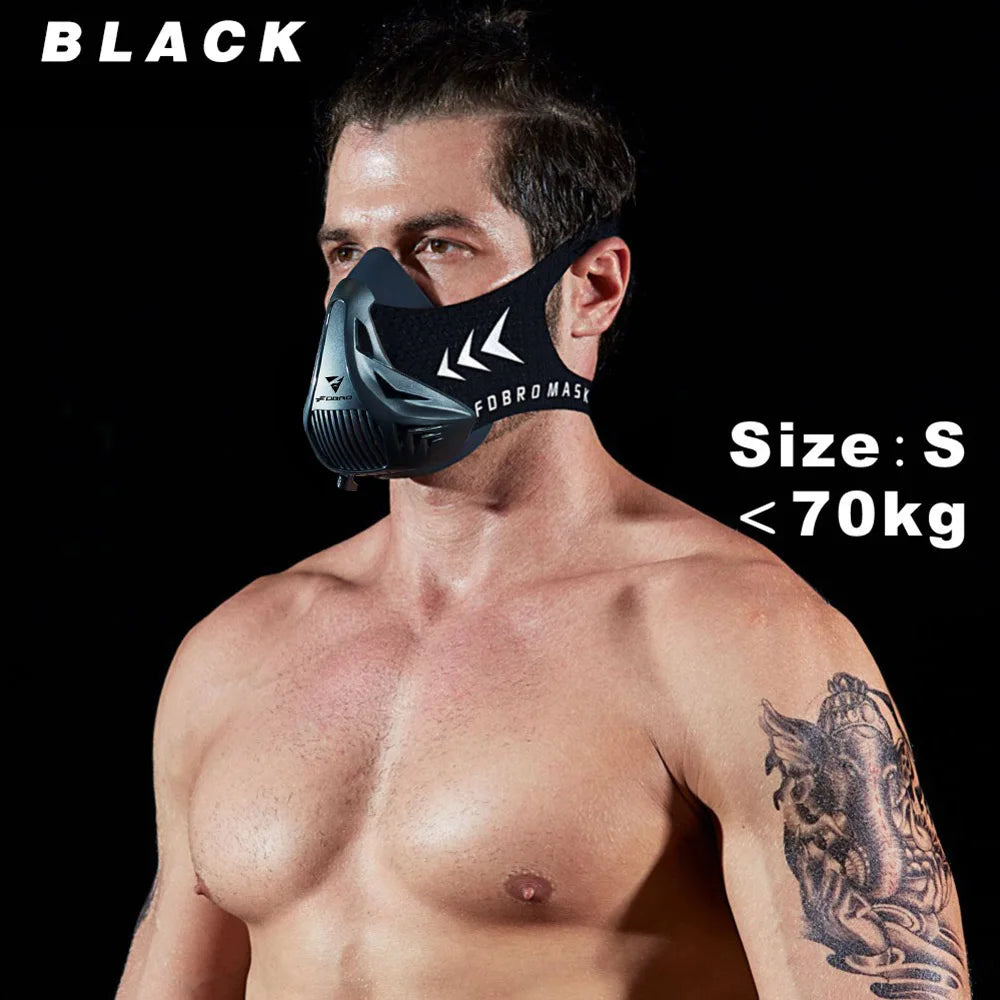 FDBRO MMA Cardio Workout 3.0 Running Resistance Elevation Endurance Mask for Fitness High Altitude Training Sports Mask