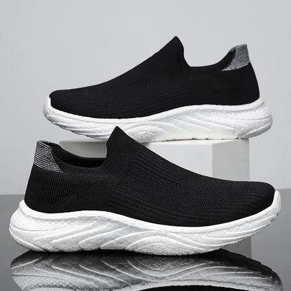 Y New Casual Flying Weaving Running Shoes Soft Sole Lazy Shoes Trendy Slip-on Sneakers for Man and Women