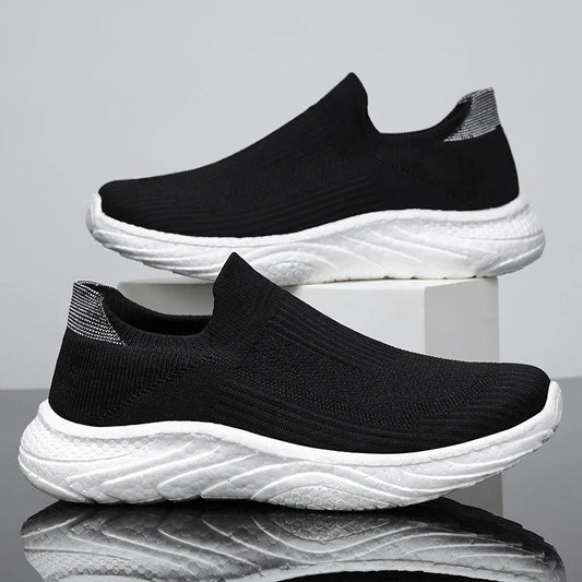 Y New Casual Flying Weaving Running Shoes Soft Sole Lazy Shoes Trendy Slip-on Sneakers for Man and Women
