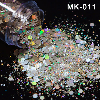 Bulk KG Bag Holographic Macaron Glitters Solvent Resistant Polyester Chunky Glitter for Resin Craft Tumbler Snowglobe