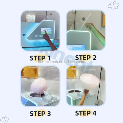 Commercial Mini Version Semi-automatic High Quality Cotton Candy Vending Machine