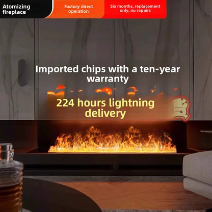 1 Home 3D Atomized Fireplace European Decoration Embedded Electronic Fireplace Simulation Flame Internet Celebrity TV Cabinet