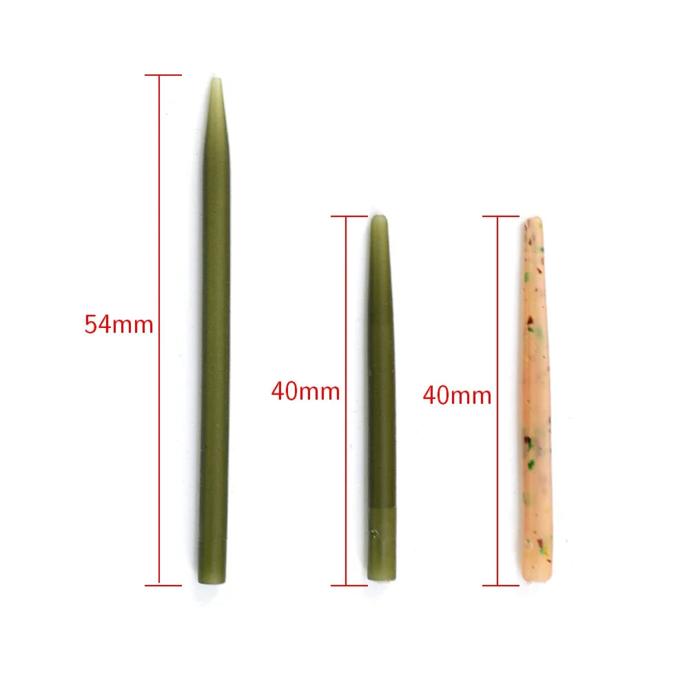 500pcs Carp Fishing Anti Tangle Sleeves Connect with Hook for Carp Fishing Terminal Tackle Camo Green 3 Sizes