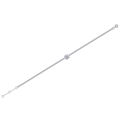 High Quality Sterling Silver 925 Tennis Chain Round Cutting Moissanite for Fine Jewelry Necklace Tennis Chain