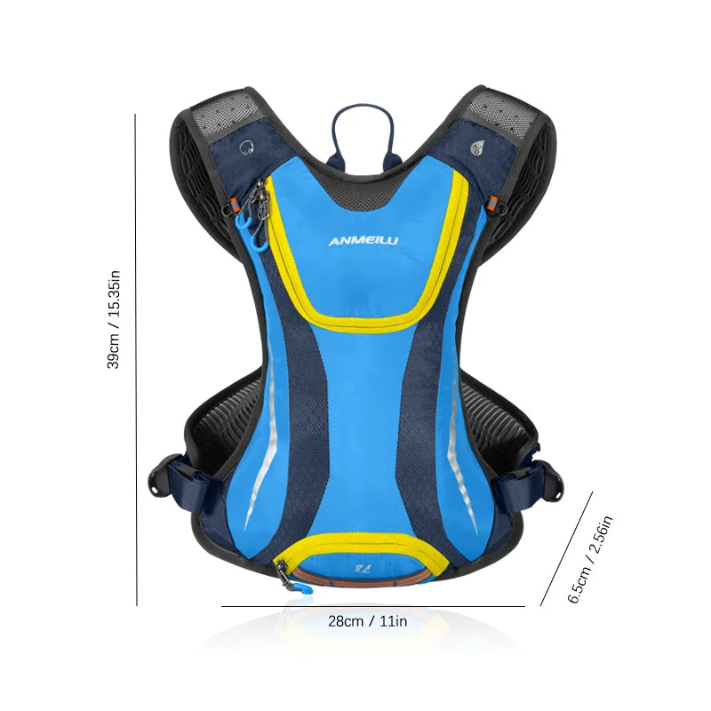 ANMEILU Unisex 5L Lightweight Waterproof Running Sports Bag High Quality Moisturizing Fitness Vest Off-Road Bicycle Riding Bag