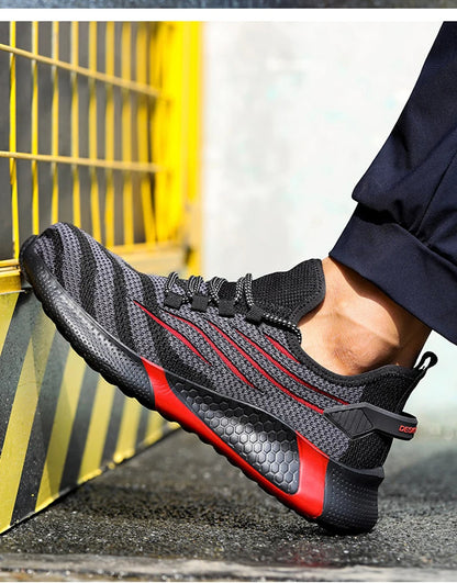 Men Work Safety Shoes Anti-puncture Working Sneakers Male Indestructible Work Shoes Men Boots Lightweight Men Shoes Safety Boots